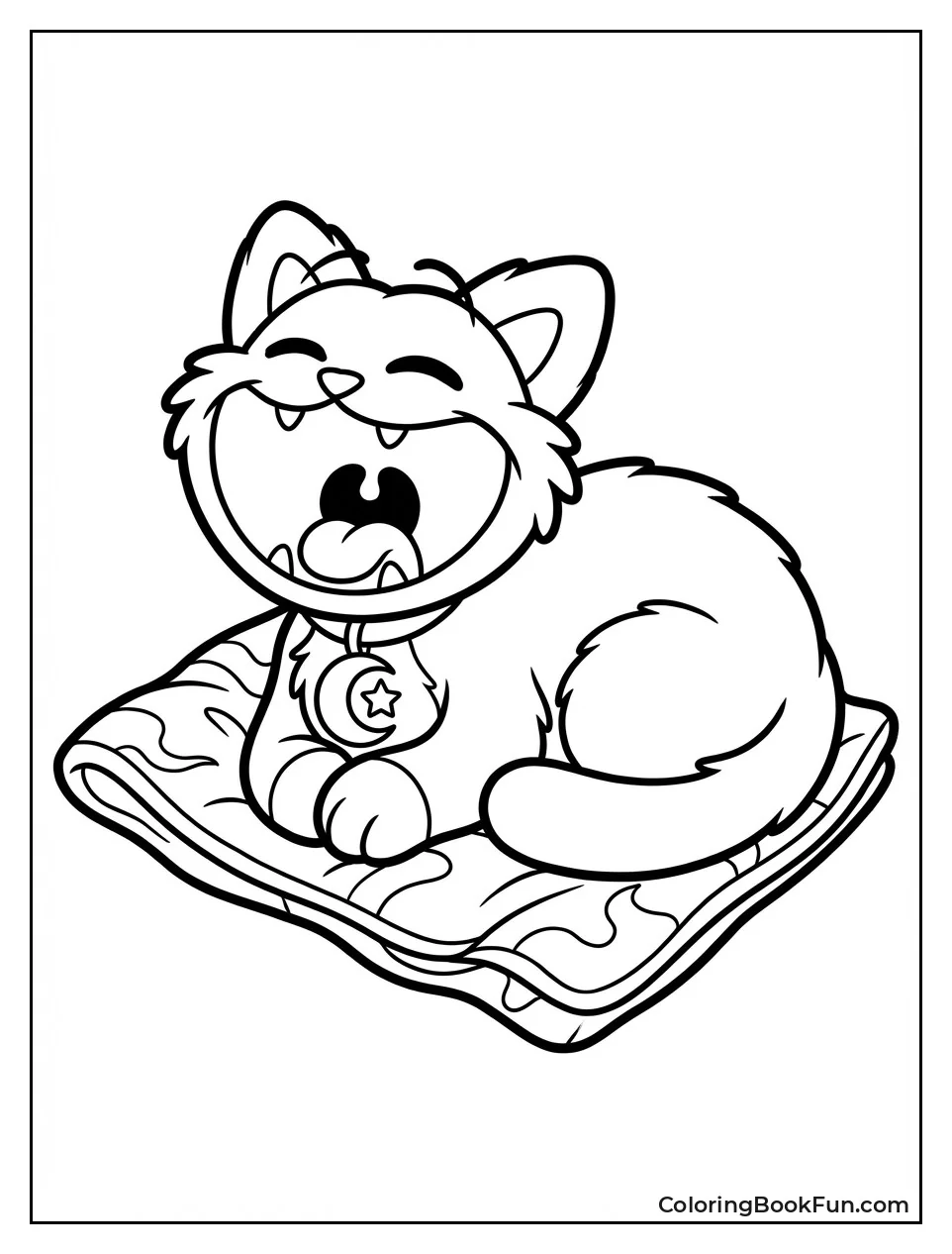 CatNap Yawning with Cozy Blanket