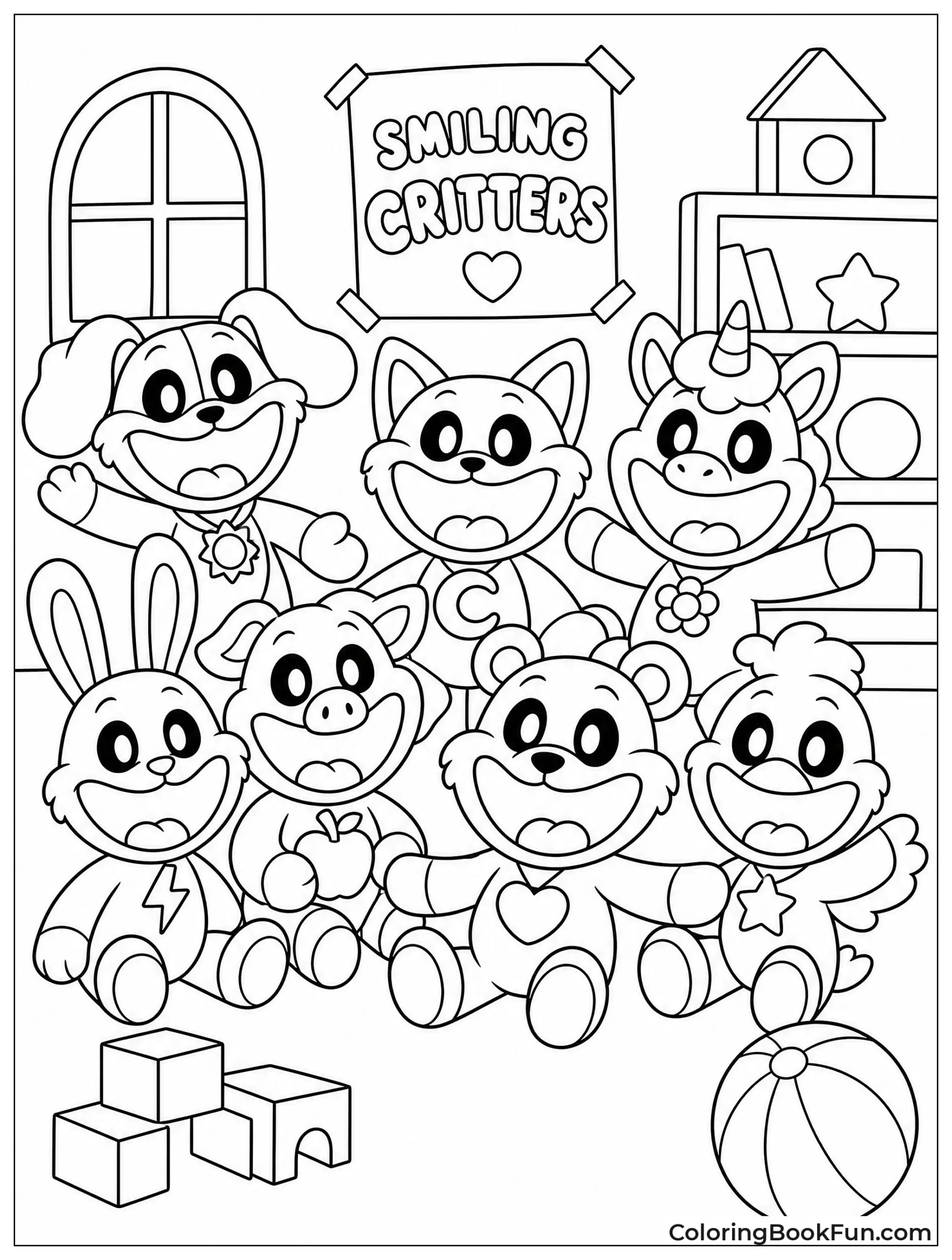 Critters in Playroom Setting