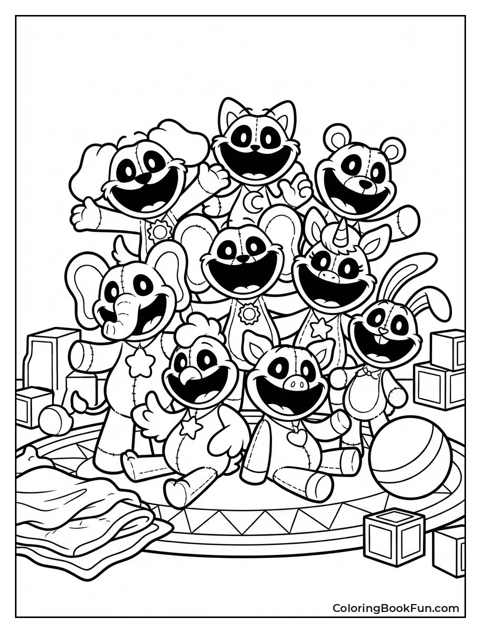 Critters in Playroom Setting