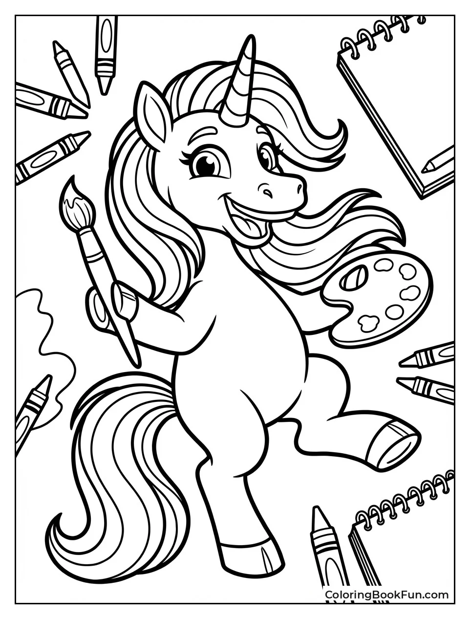 CraftyCorn Unicorn with Art