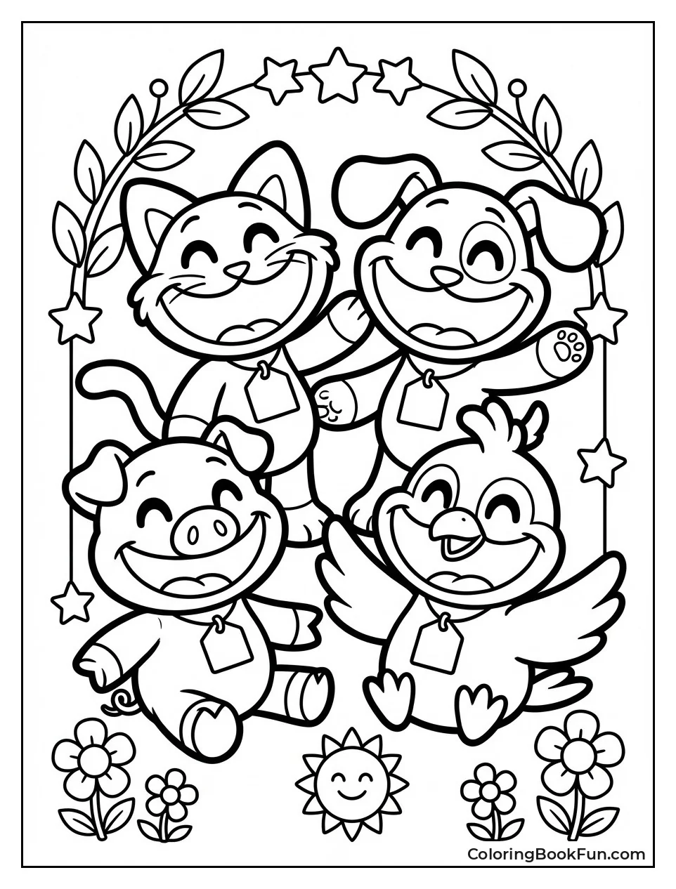 Simple Critter Line Drawings