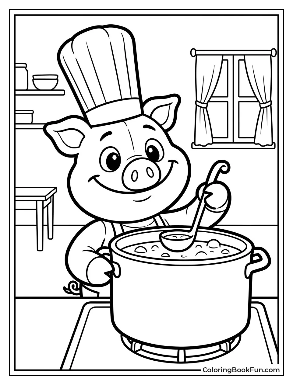 PickyPiggy Stirring Chef Pot