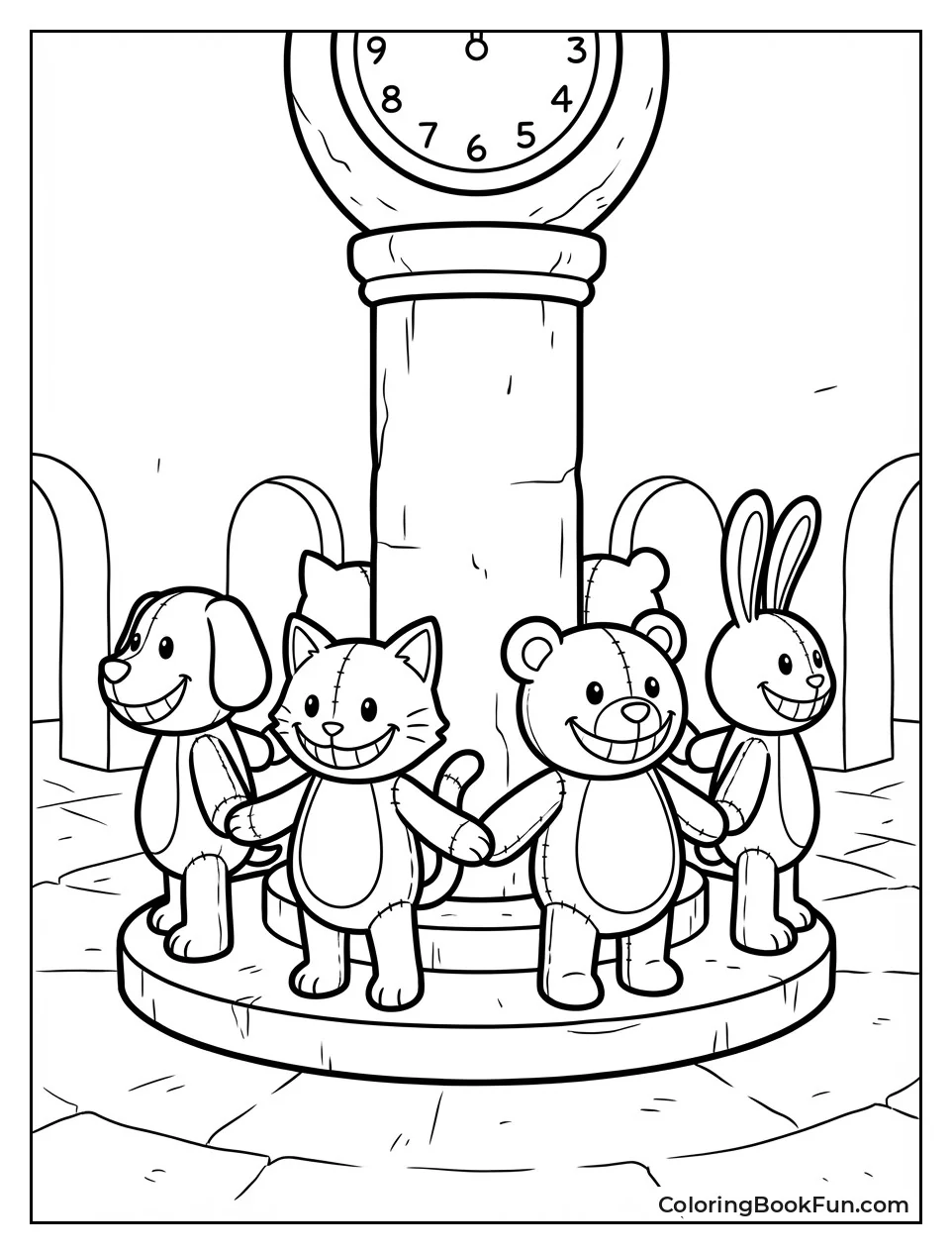 Playcare Pillar with Critter Statues