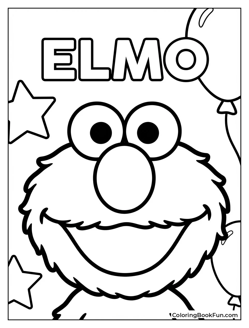Smiling Elmo with Wide Eyes