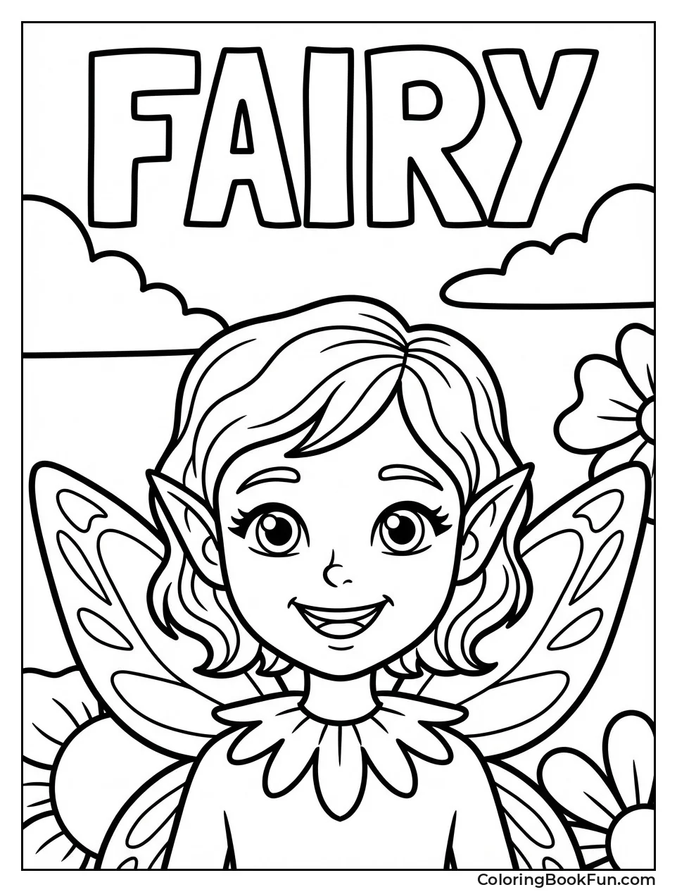 Smiling Fairy with Big Eyes