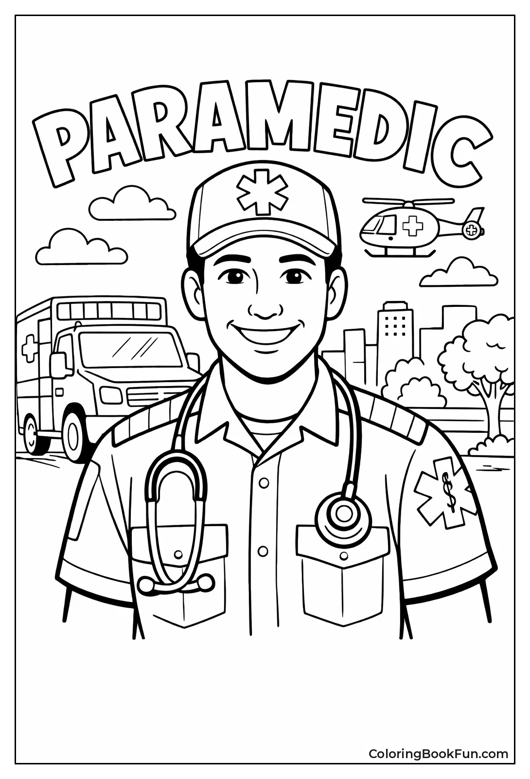 Smiling Paramedic with Stethoscope