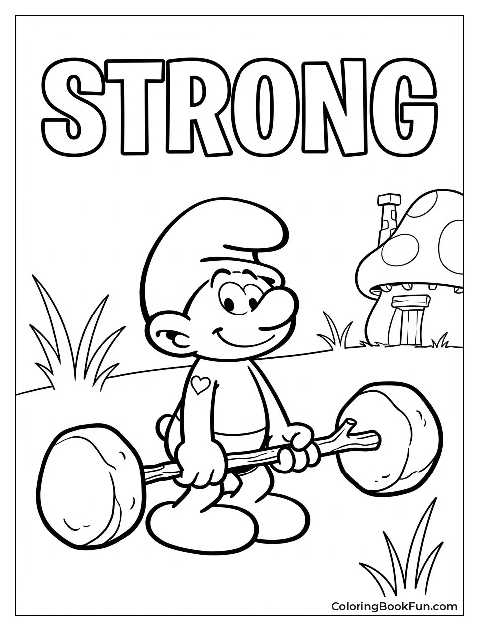 Hefty Lifting Stone Barbell