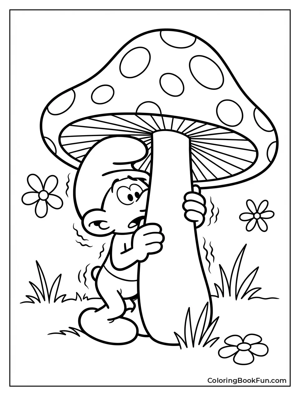 Scaredy Hides behind Mushroom