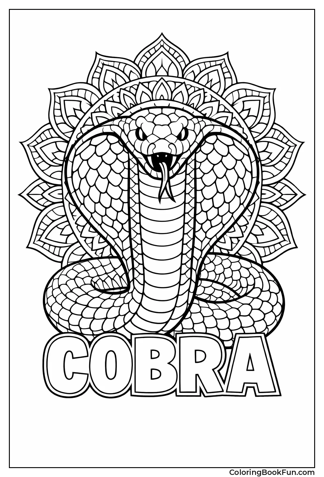 Cobra Hood Mandala Design