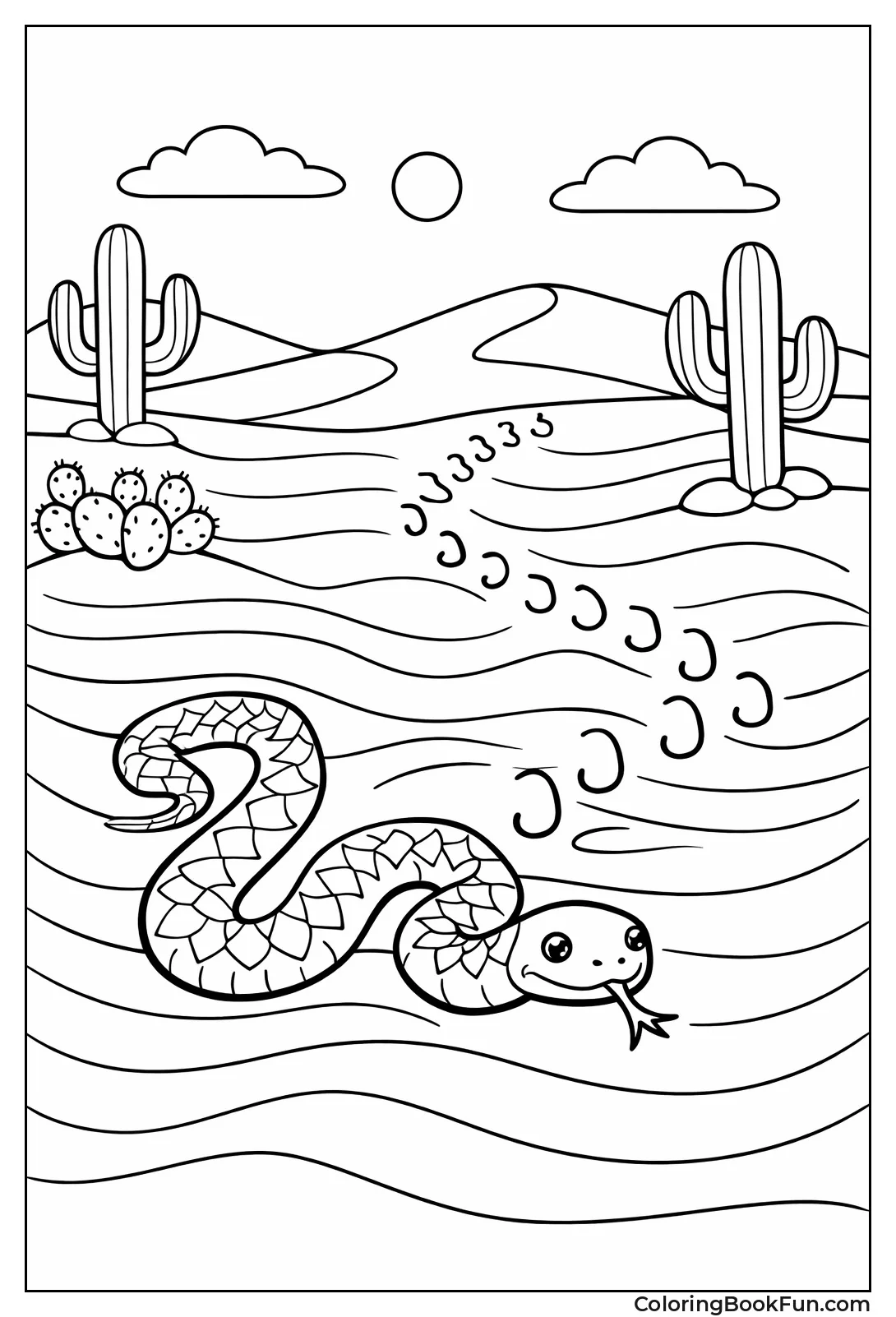 Sidewinder Makes Sand Tracks