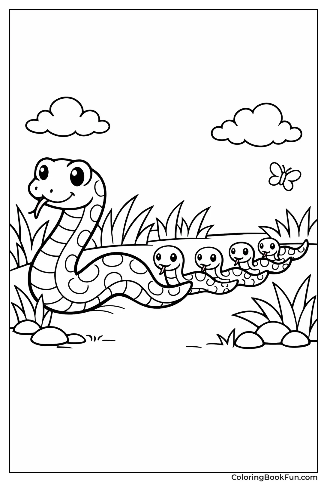 Parent Leads Baby Snakes