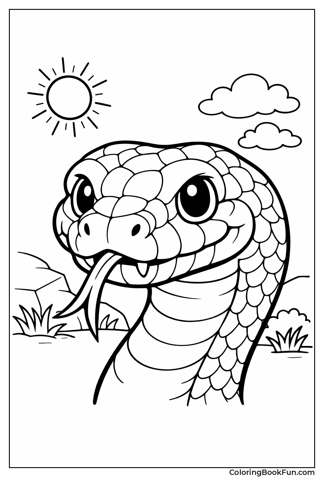 Snake Flicks Forked Tongue