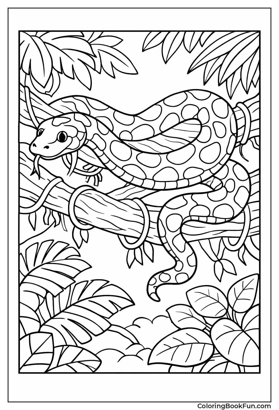 Python Drapes over Jungle Vines