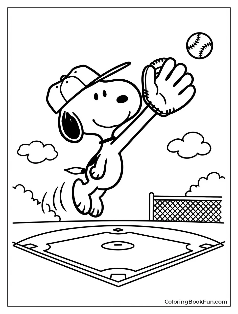 Snoopy Catches Fly Ball