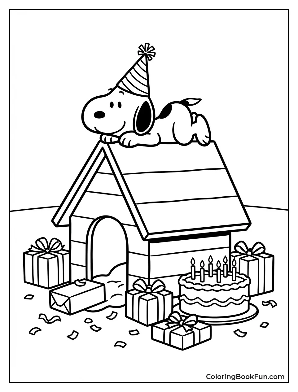 Snoopy Enjoys Birthday Cake
