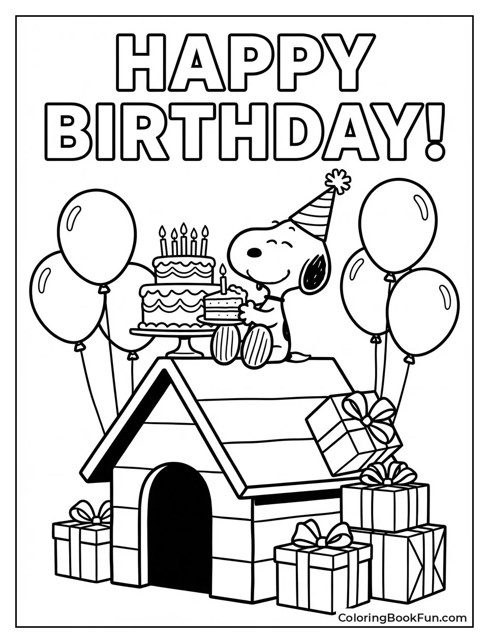 Snoopy Wears Party Hat