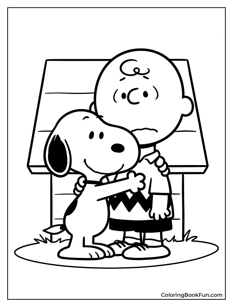Snoopy Hugs Sad Charlie