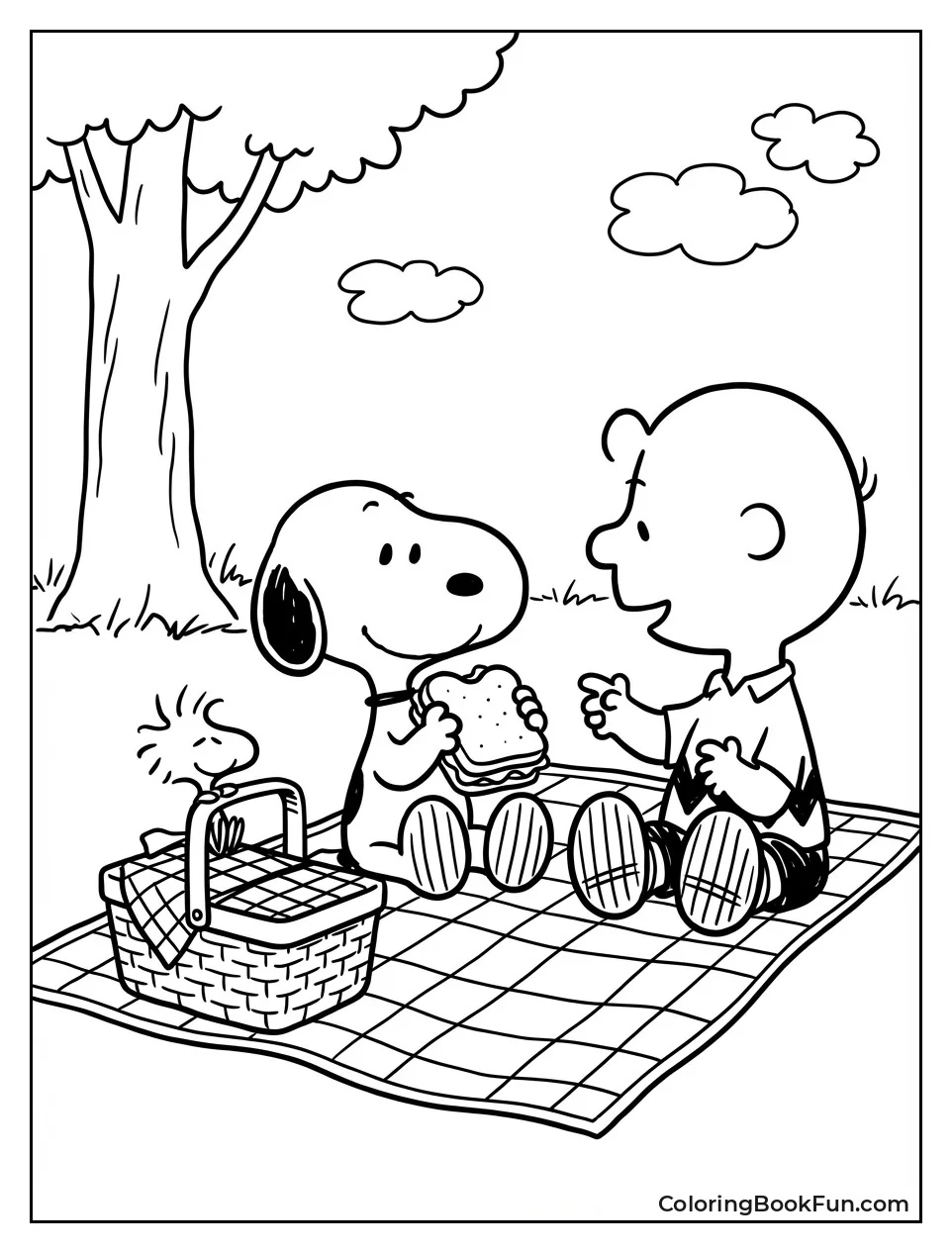 Snoopy Picnics with Friends