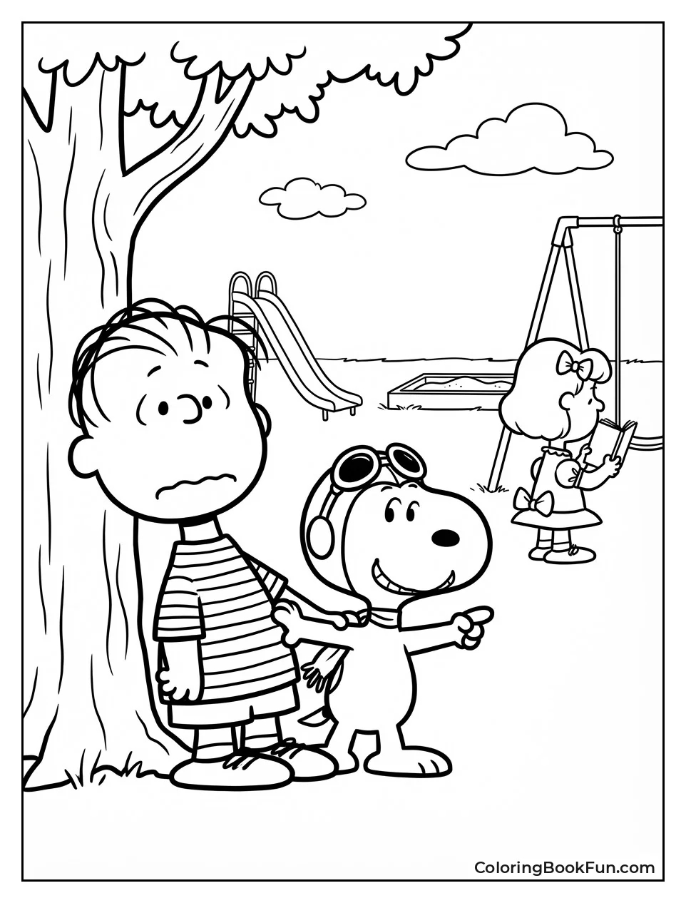 Snoopy Helps Charlie Girl