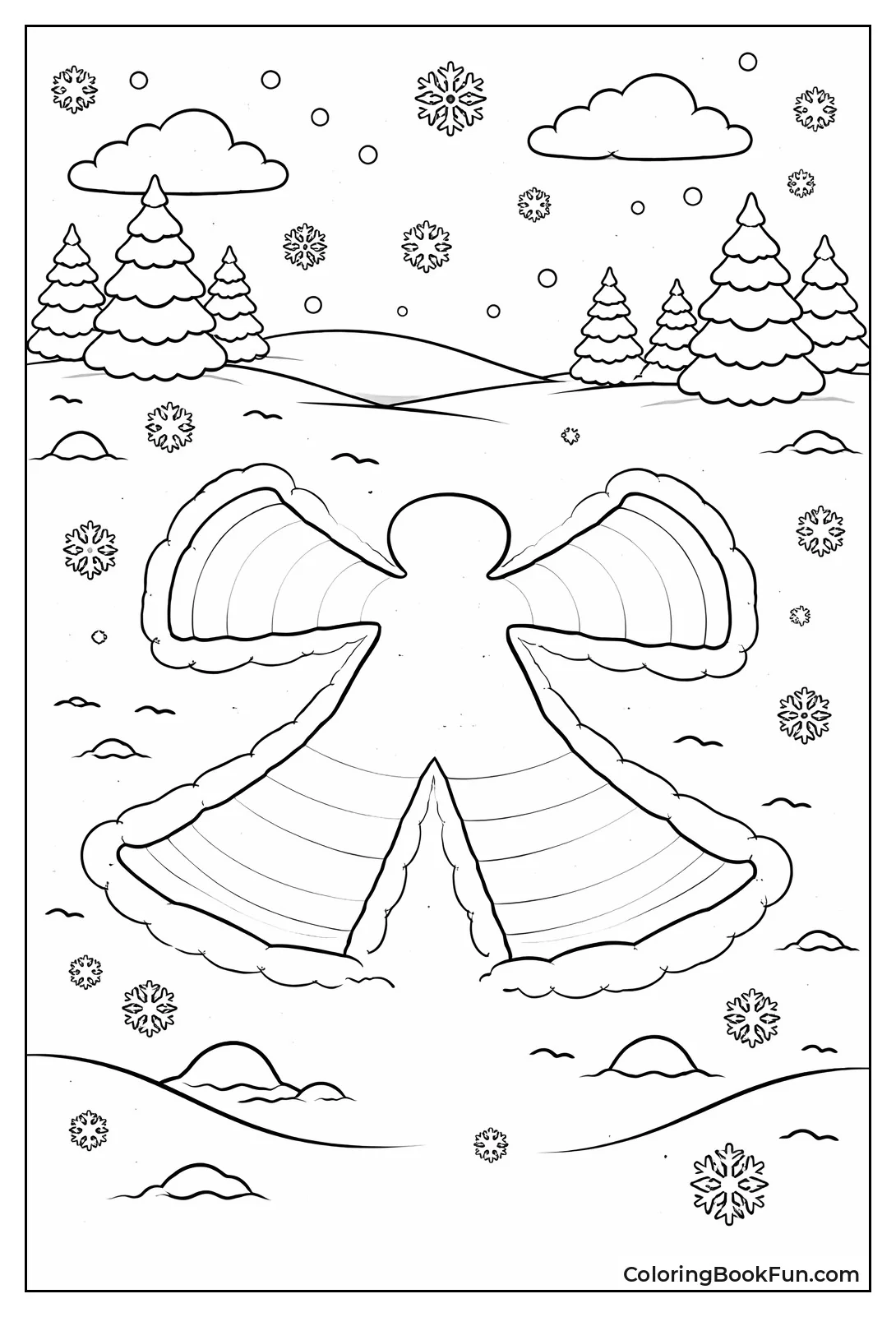 Fresh Snow Angel Shape