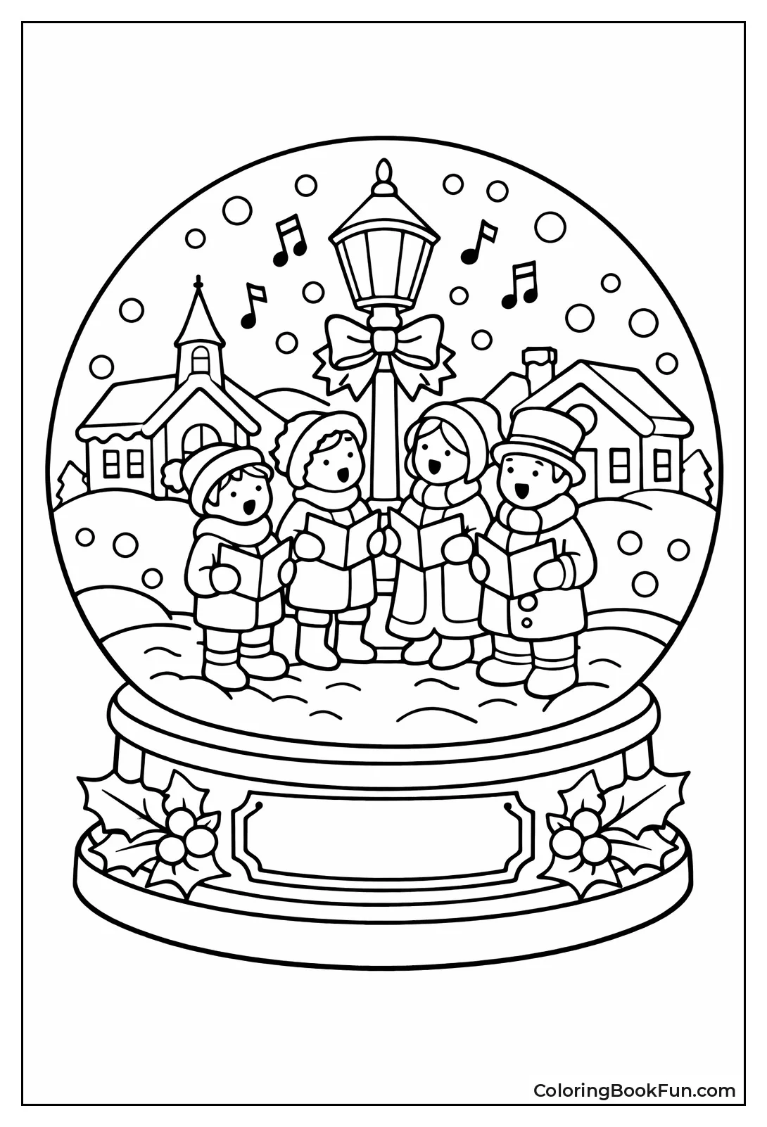 Carolers Sing by Lamppost