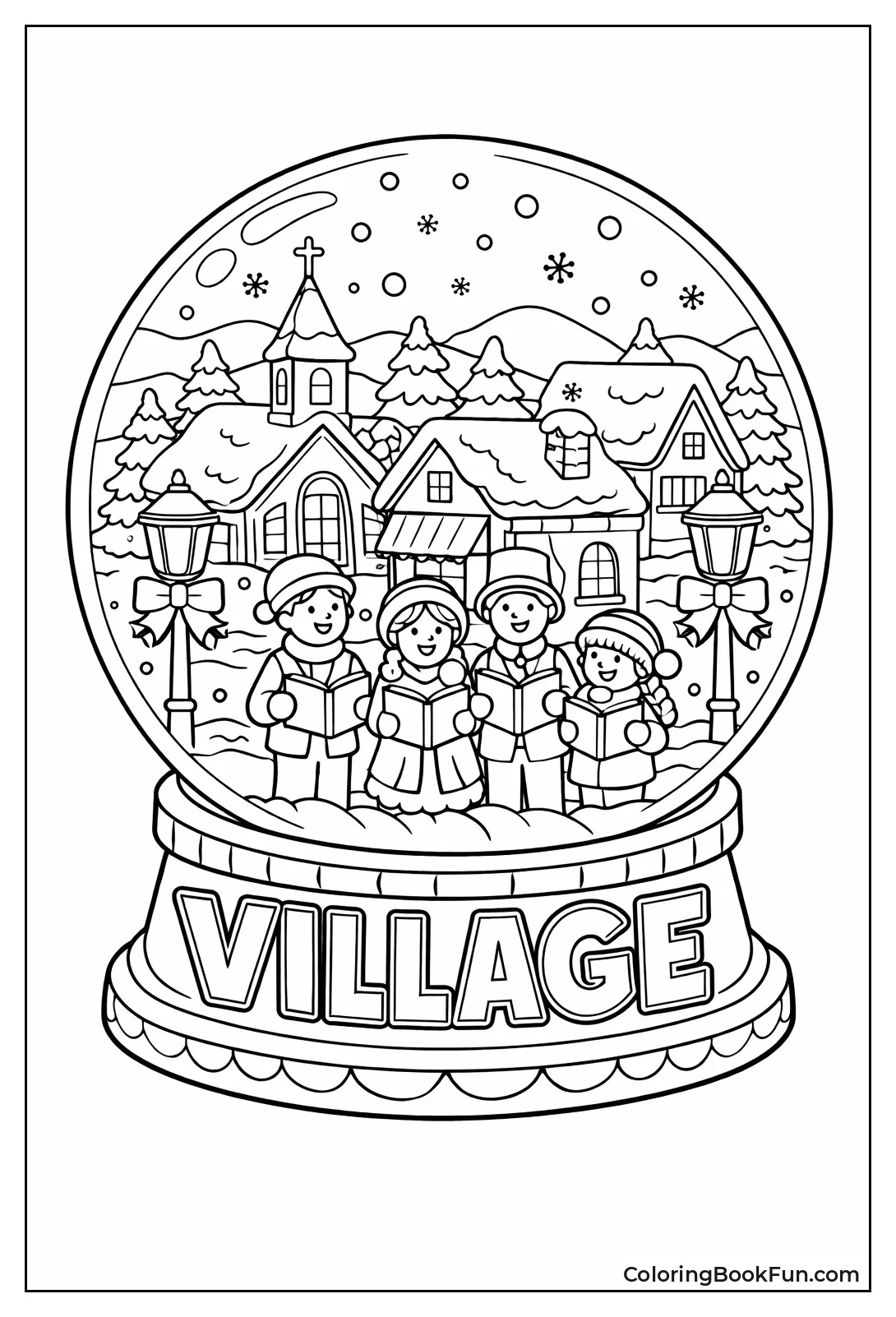 Carolers Sing under Lamps