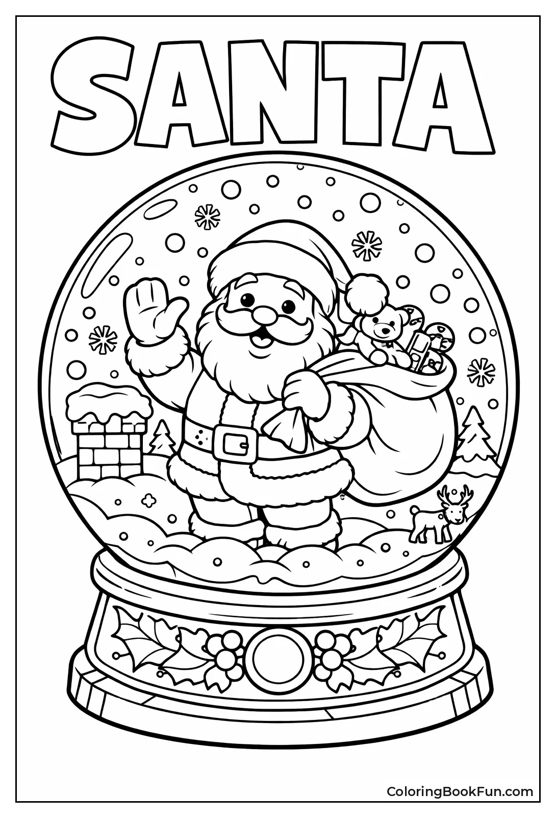 Santa Waves with Toy Sack