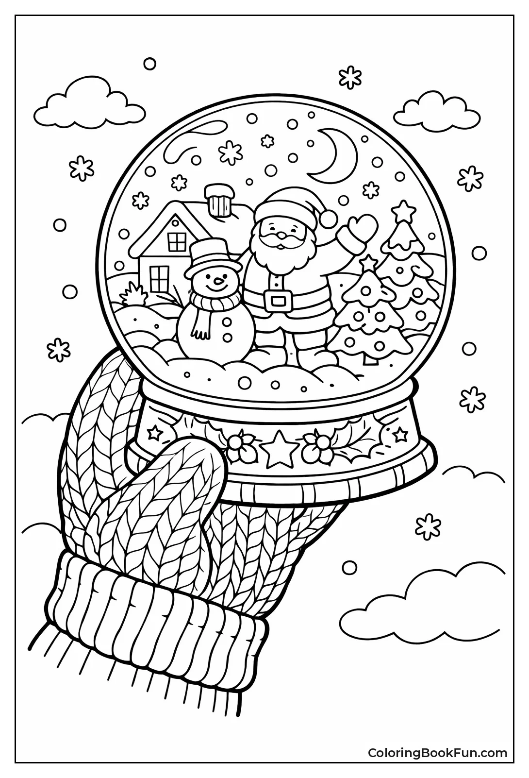 Mitten Holds Snow Globe