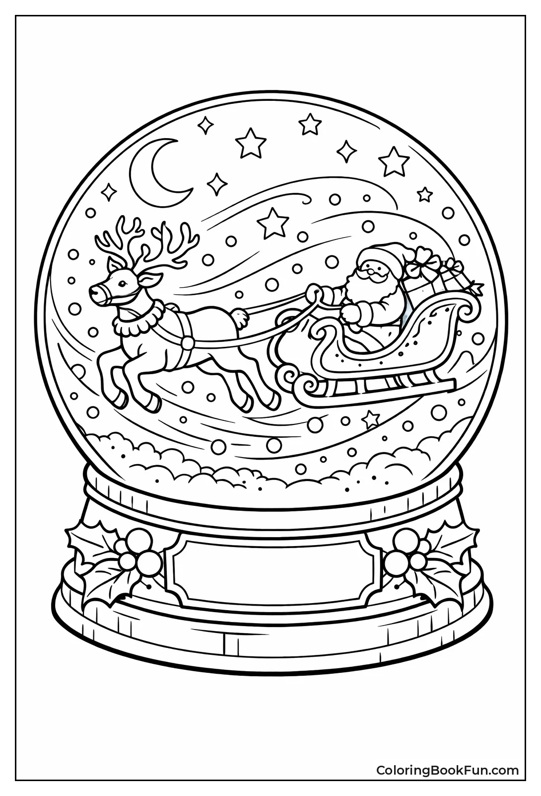 Reindeer Pulls Flying Sleigh