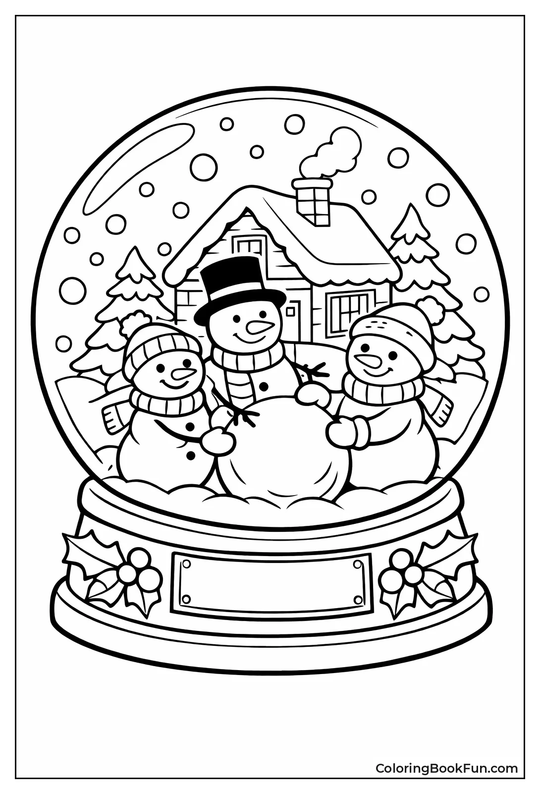 Snowman Family Builds Together