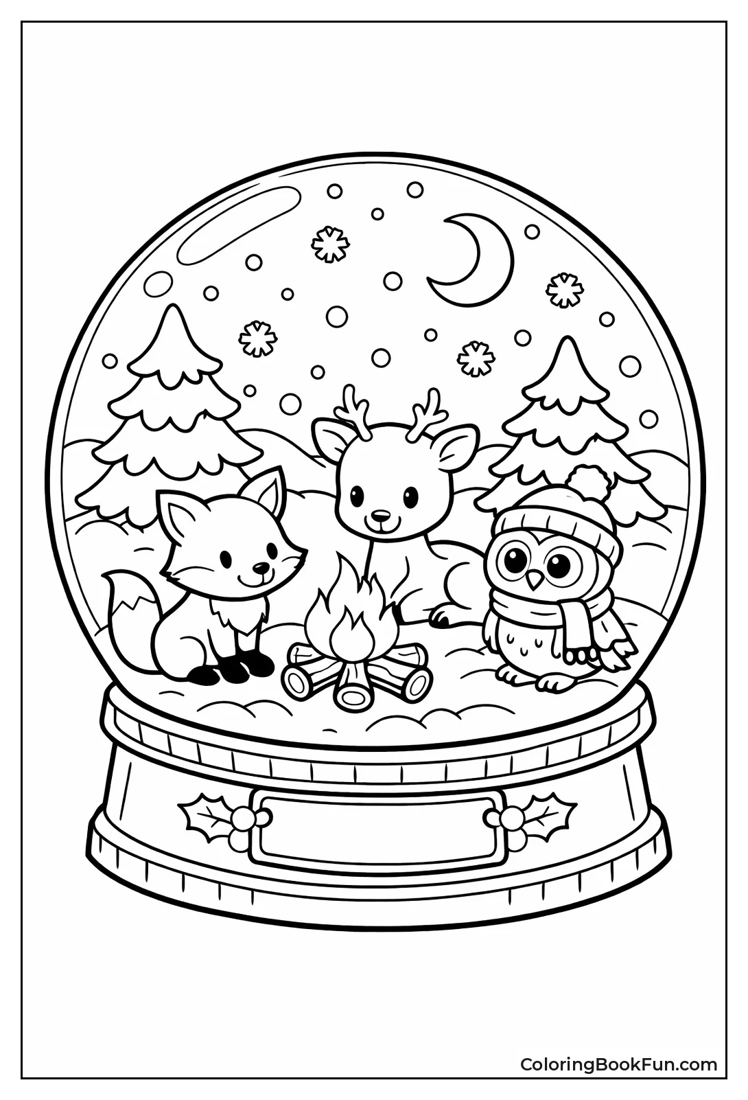 Animals Gather by Campfire