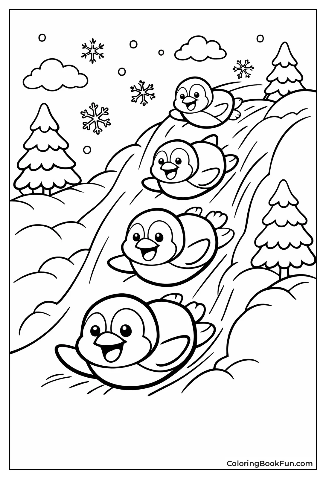 Penguins on Ice Slide