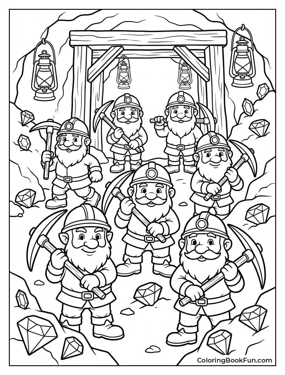 Dwarfs Mine Sparkling Gems