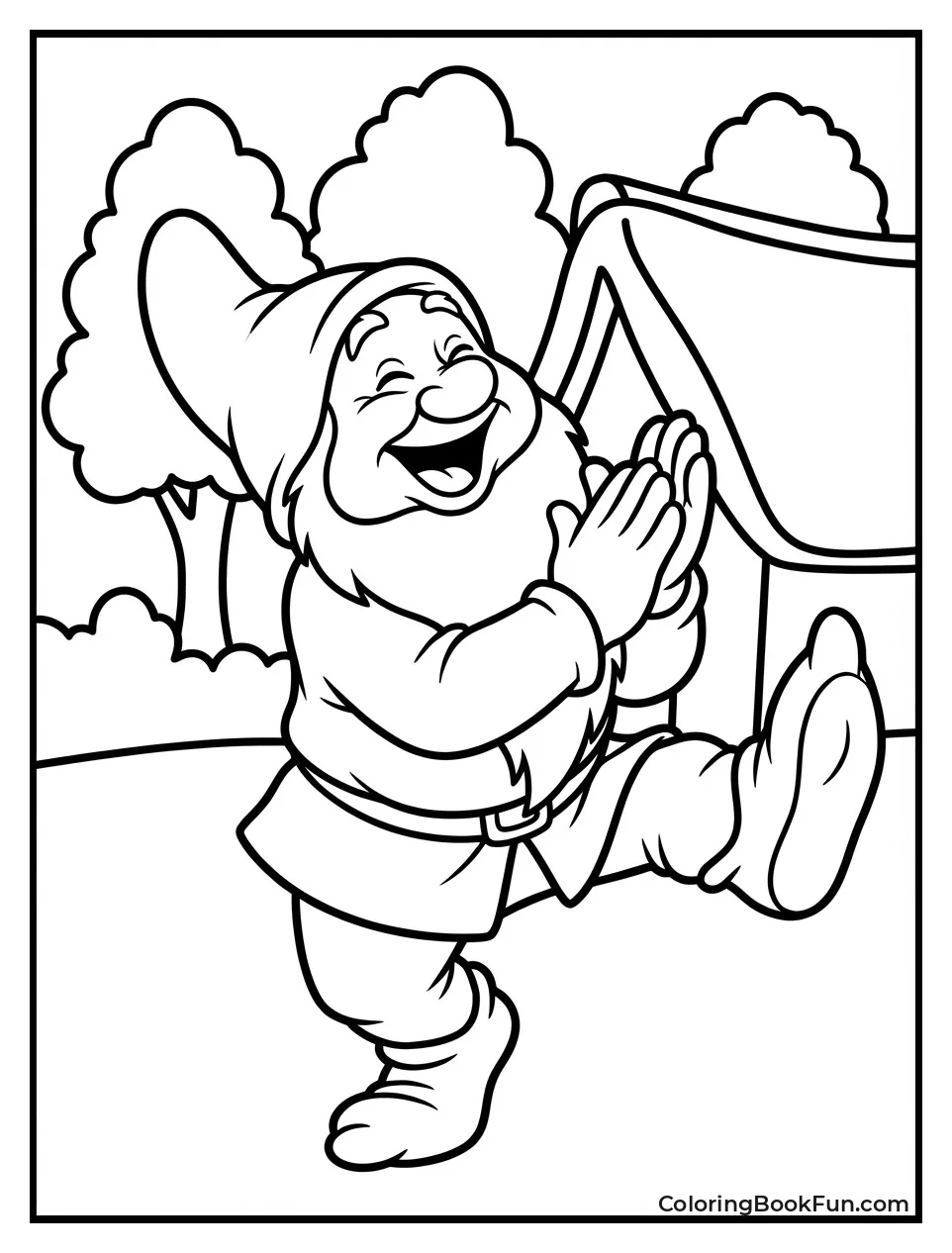 Happy Dwarf Laughs and Claps