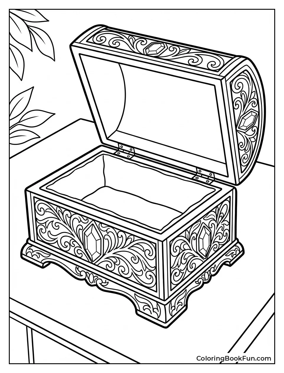 Ornate Heart Box Opens