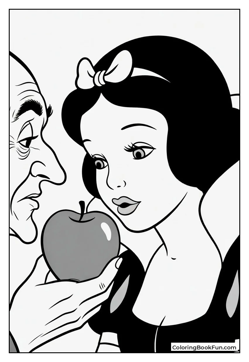 Snow White Bites Red Apple