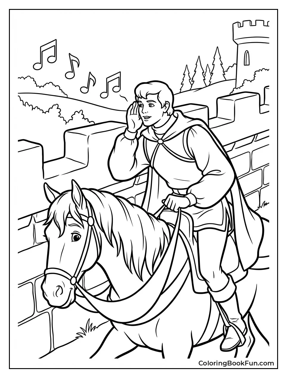 Prince Hears Snow White Sing