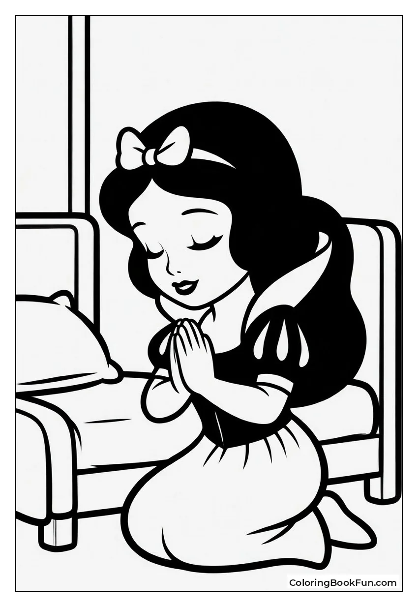 Snow White Prays at Bedside