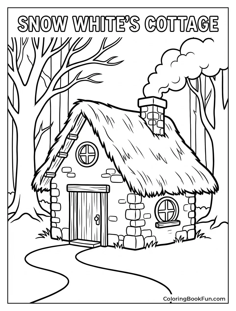 Cozy Cottage with Chimney Smoke