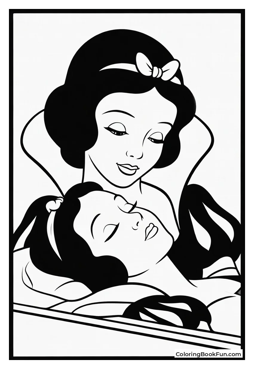 Prince Kisses Sleeping Snow White