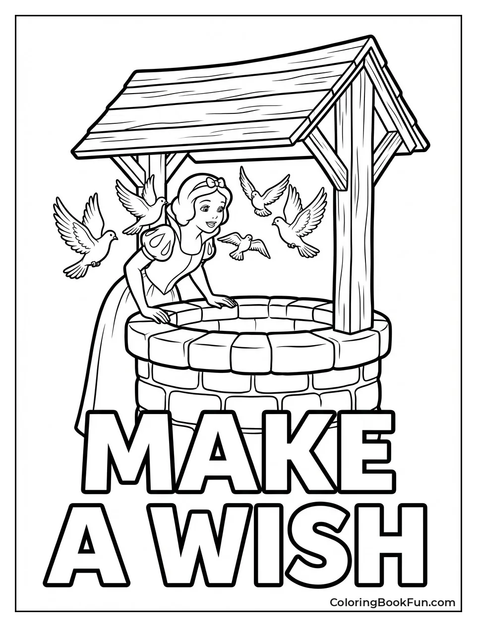 Snow White Sings at Well