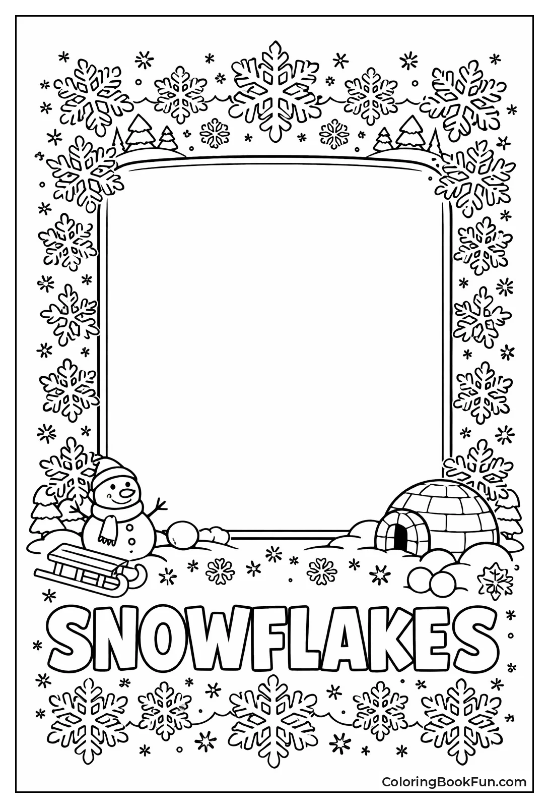 Snowflake Border Frame