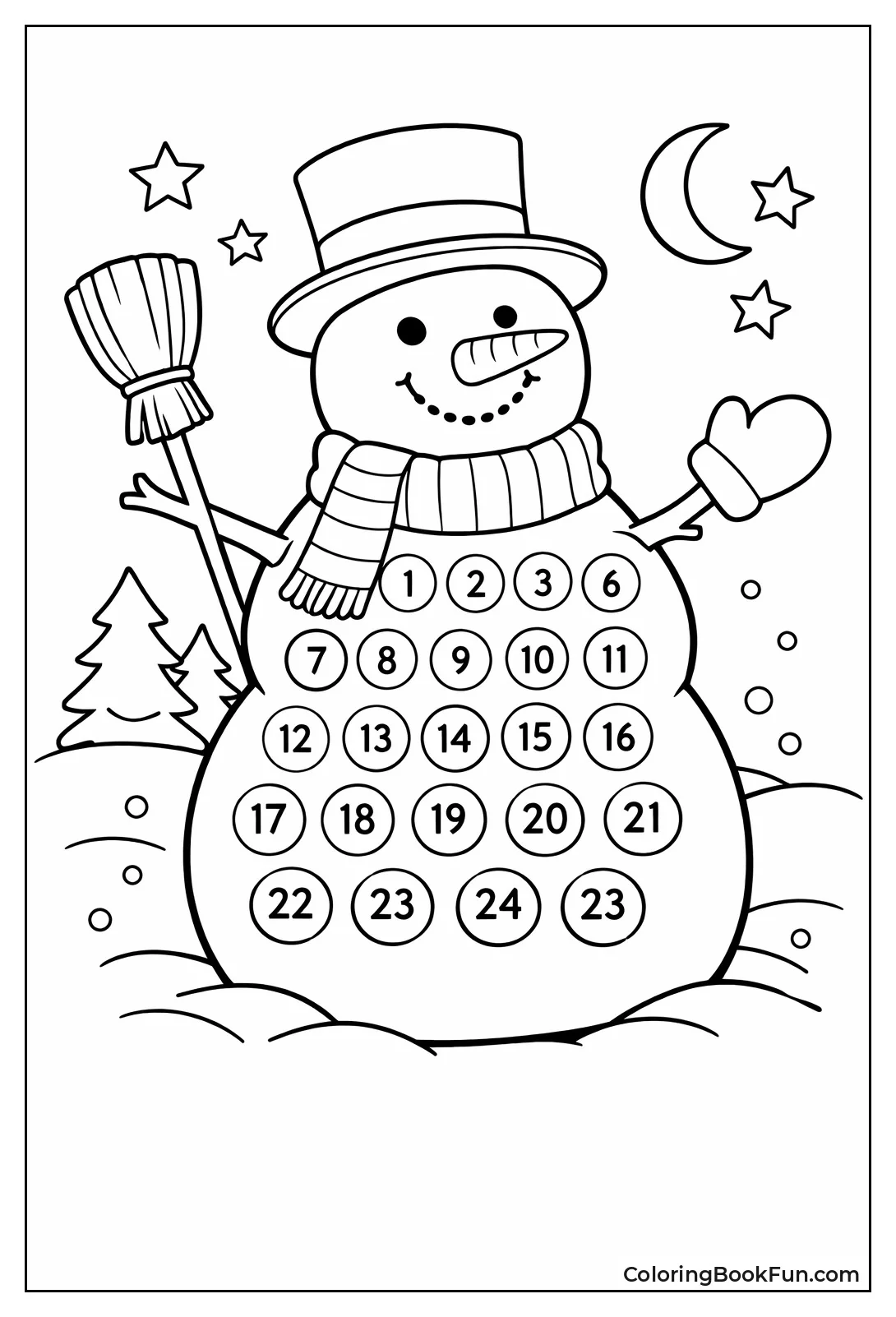 Snowman Countdown Buttons