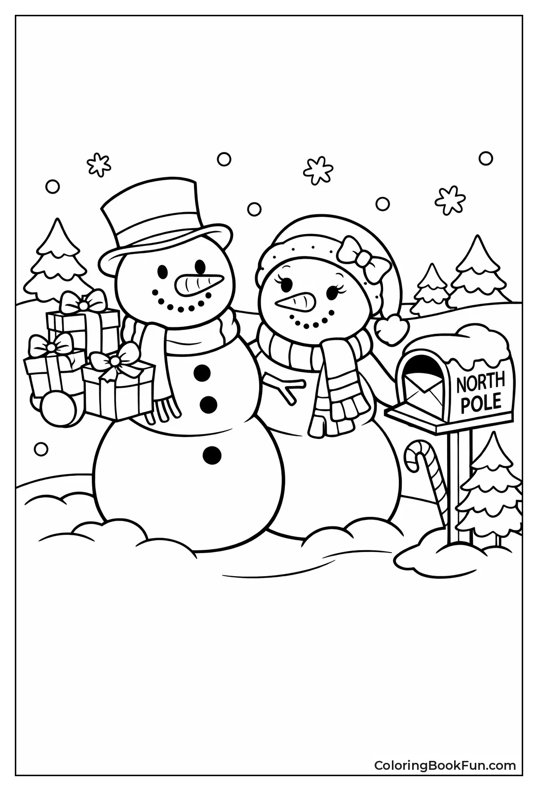 Snowman Giving Gifts