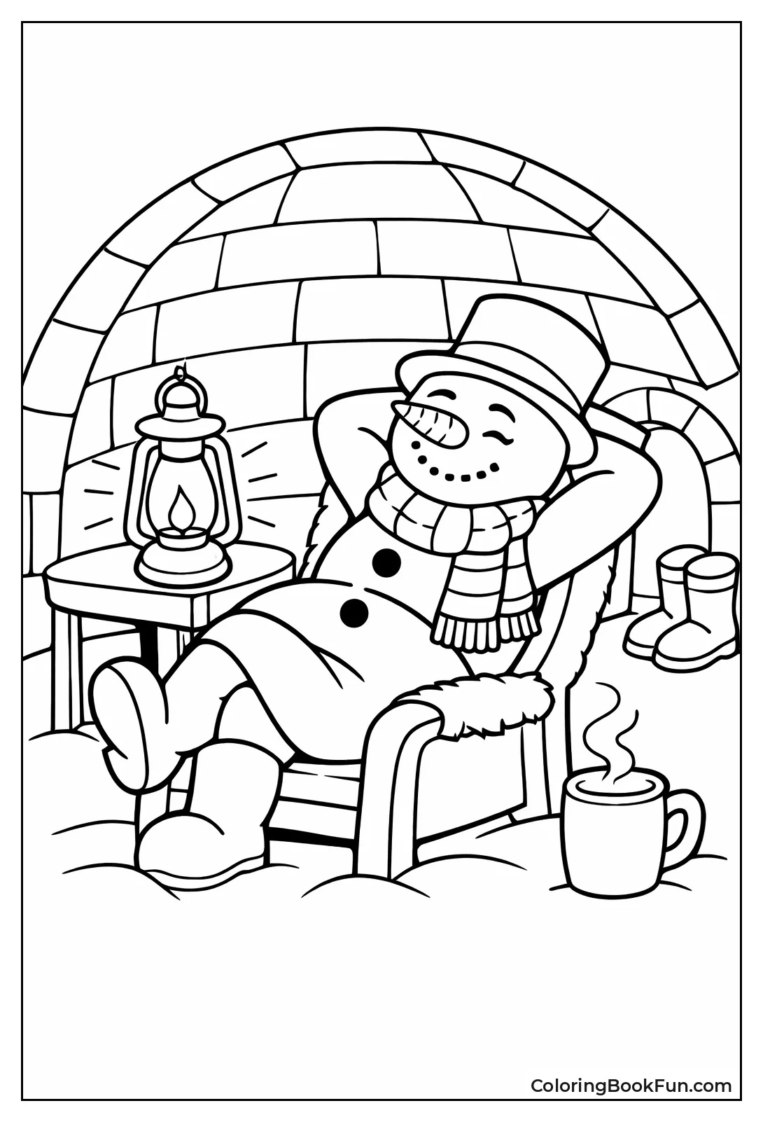 Snowman in Igloo