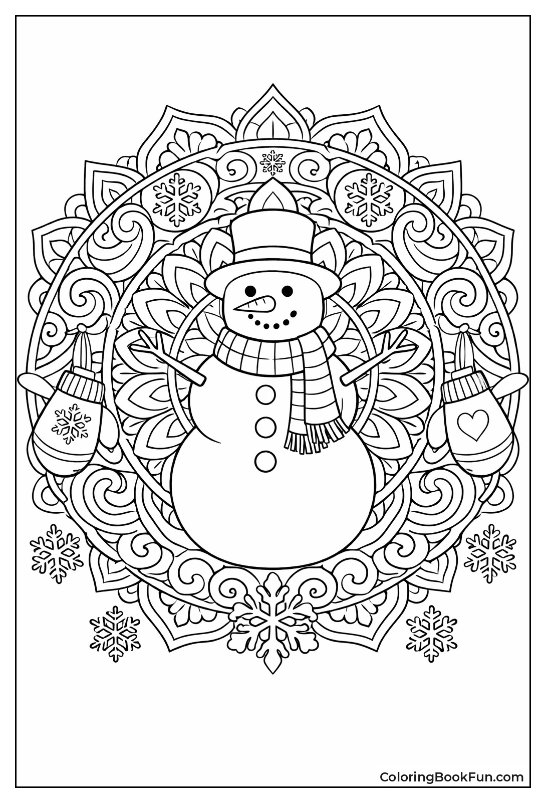 Snowman Mandala Design