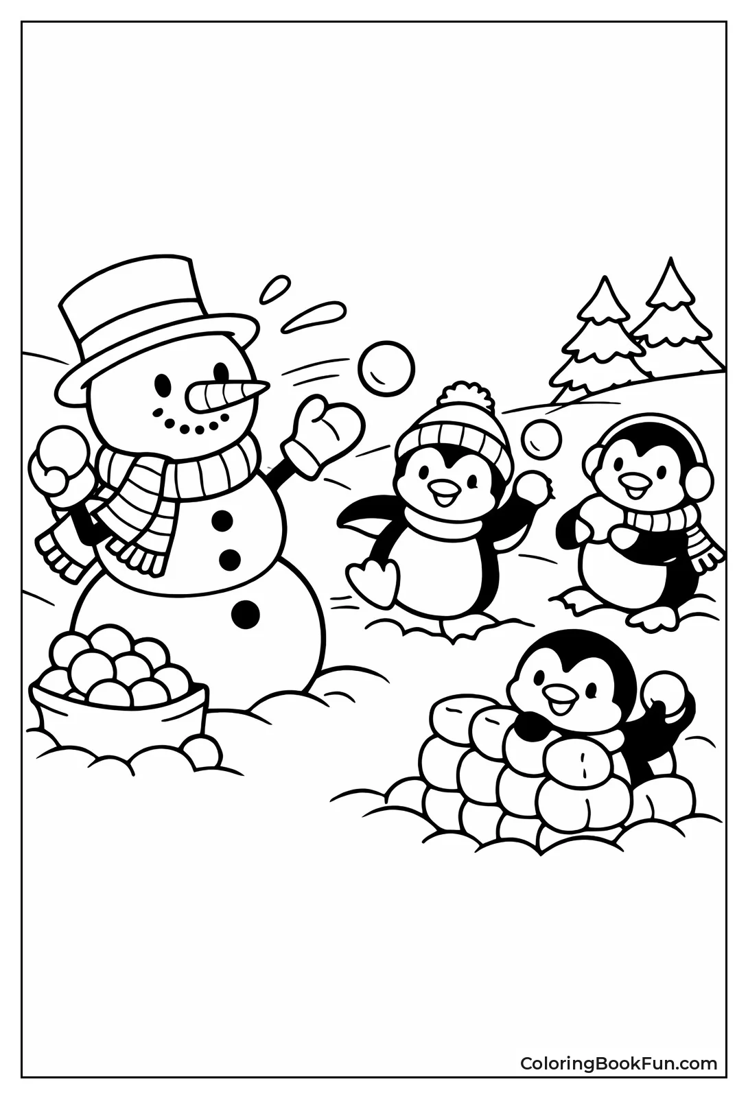 Snowman with Penguins