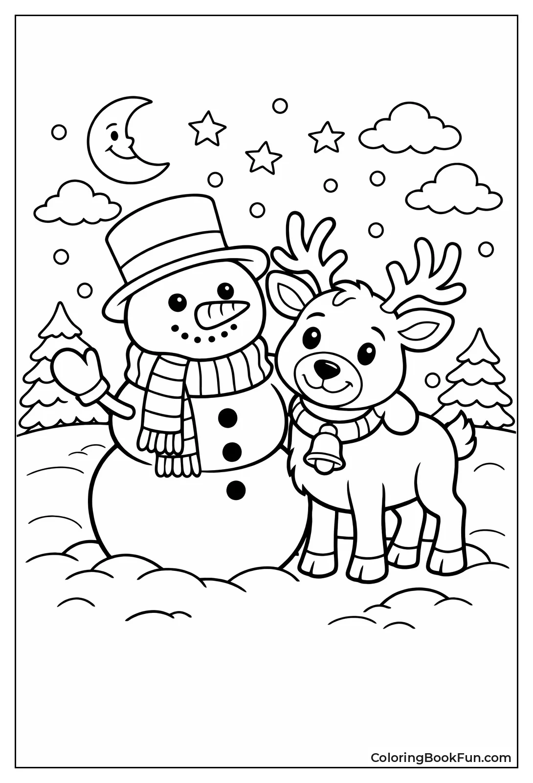 Snowman and Reindeer Friend