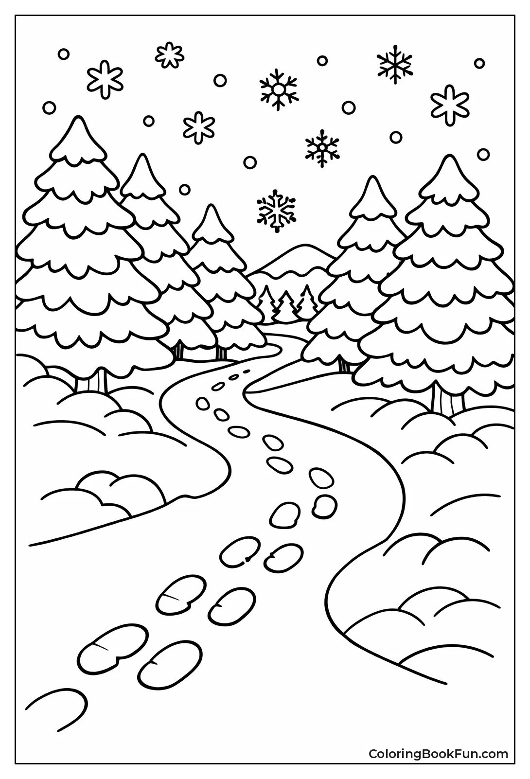 Path through Snowy Forest