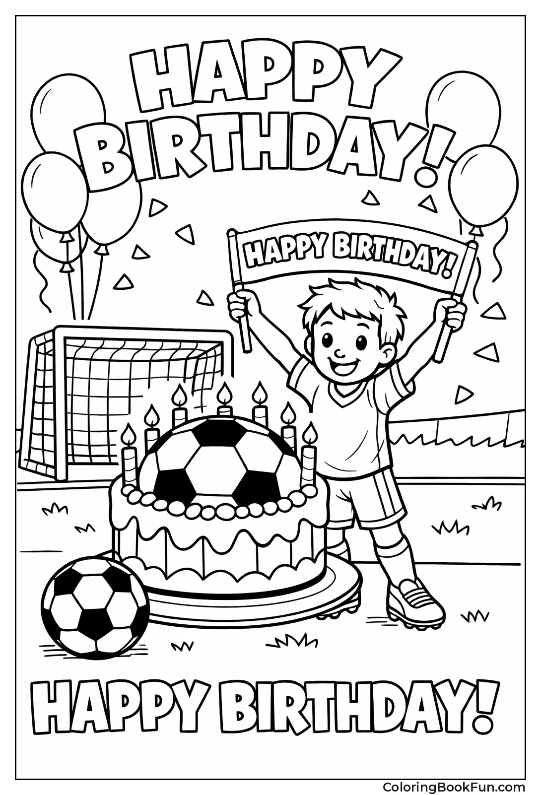 Soccer Birthday Cake Party